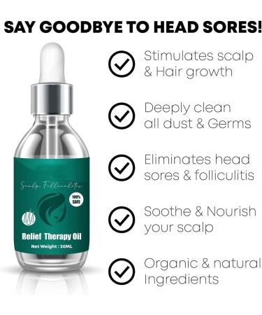 ATTDX Scalp Folliculitis Relief Oil GFOUK Scalp Folliculitis Treatment Oil Natural Remedies Nourishing Oil for All Hair Types - Buy Online on GoSupps.com