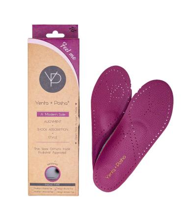 Yenta + Posha Ultra Thin Shoe Insoles for Women  Modern Sole Wing (8 Wing Round Toe)