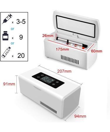 RZM Mini Fridge Insulin Cooler Travel Case 2-8 Degree Portable Insulin Medical Refrigerator for Car/Travel/Home - Refrigeration Space: 175 60 26mm - Buy Online on GoSupps.com