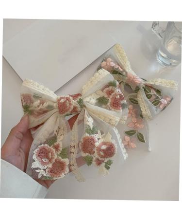 Angoily Embroidered Butterfly Hair Clip Wedding Hair Bowknot Women Hair Clips Wedding Hair Clips Bow for Hair Bow Clip Hair Barrettes Bowknot Clip Hair Clamps Fabric Hairpin Miss Modeling - Buy Online on GoSupps.com