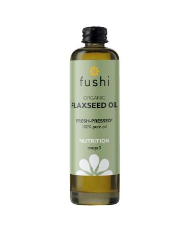 Fushi Organic Flax Seed Oil 100ml | Fresh & Cold Pressed | Rich in Omega 3 Essential Fatty Acids| Best for Inner Health Dry Skin | Made from English Grown Seeds | | Ethical & Vegan | Made in The UK