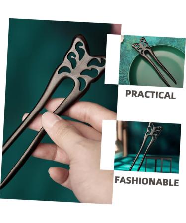 VINTORKY Ebony Hairpin Hair Forks Hair Pins for Thick Hair Chinese Hair Sticks Hair Accessories French Pins Hair Pins for Women Hairpins Hair for Women U Pins Hair Wooden Hair Sticks - Buy Online on GoSupps.com