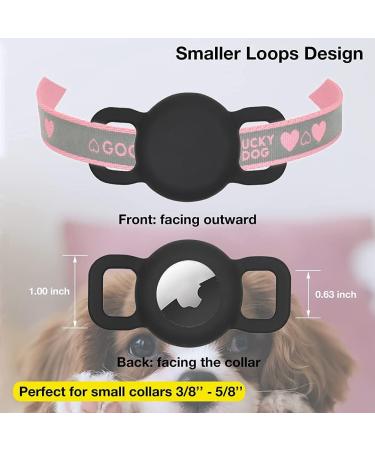 WHALEZON Airtag Cat Collar Holder Small Air Tag Dog Collar Holder Compatible with Apple Tag Anti-Lost Pet Tracker Cases Fit on Puppy Collars 3/8" 5/8" A3 Luminous Green Luminous Blue - Buy Online on GoSupps.com