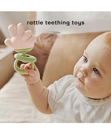 Buy Green Finger Baby Teething Toys - Silicone Rattles for 3-12 Months | Best Teething Relief Chew Toys - Buy Online on GoSupps.com