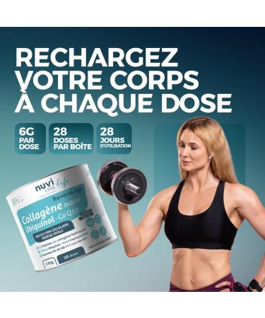 NUVILINE Life | Collag ne Poudre Vitalit & Anti- ge | Formule biodisponible 4kDa avec Ubiquinol (CoQ10) & Vitamines | Go t Neutre |170g 170 g Anti- ge & nergie - Buy Online on GoSupps.com