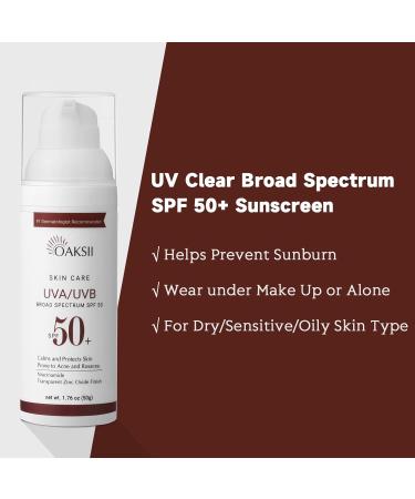 UV Clear Face Sunscreen SPF 50 - Oil-Free Zinc Oxide Lightweight & Sensitive Skin Friendly | 1.7 Fl Oz - Shop Internationally - Buy Online on GoSupps.com