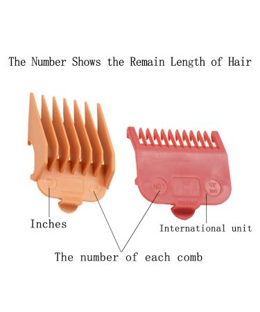BESTBOMG Professional Hair Clipper Guards Set - 10 Color Cutting Guides/Combs Attachment for Wahl Clippers, 1/16-1 Length Range - Buy Online on GoSupps.com