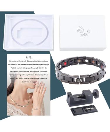 Titan Magnet Arm Band for Men & Women - 5 Element Strong Magnets 3500 Gauss Germanium - Ideal Father's Day Gift with Setting Tools & Gift Box (Black) - Buy Online on GoSupps.com