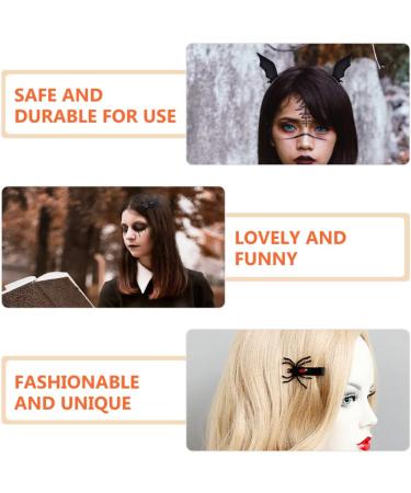 minkissy 20 Pairs Halloween Hair Clips Goth Accessories Hair Barrettes for Women Halloween Cospaly Hair Clip Halloween Hair Accessories Halloween Hair Ornament Child Devil Iron Bat Wing - Buy Online on GoSupps.com