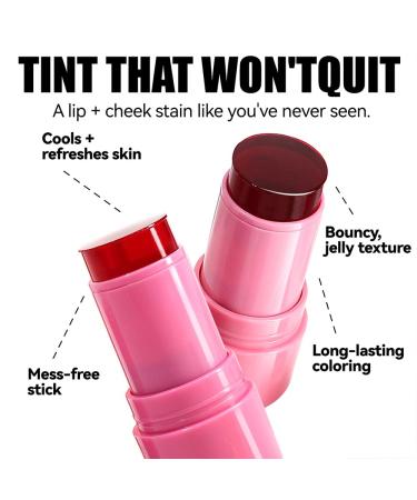 Buy 3 Colors Water Jelly Tint Stick | Milk Cooling Lip Gloss & Blush - Long-lasting Sheer Stain - International Shipping - Buy Online on GoSupps.com