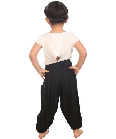Lofbaz Kids Harem Aladdin Pirate Pants - Solid Black, Size 0-3 Months - Buy Online on GoSupps.com