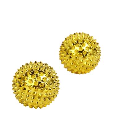 Chi -Enterprise - two magnetic massage balls - small |Fascia balls for self -therapeutic acupressure treatmentContents: 2 hedgehog balls in gold 32 mm diameter & 228 acupressure needles