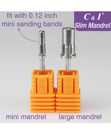 C&I Nail Drill Bit Slim Sanding Bit Slim Mandrel E-File Fit for 0.01 inch Sanding Bands Spring Plate Design Professional Drill Mandrel for Acrylic Nails Gel Manicures Pedicures Tools (Blue) - Buy Online on GoSupps.com