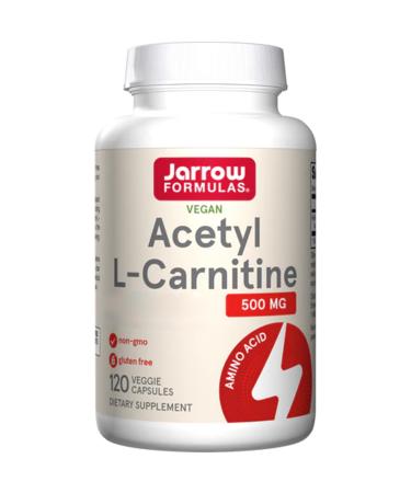 Jarrow Formulas, Acetyl-L-Carnitine, 500mg, High Dosed, 120 Vegan Capsules, Gluten Free, Vegetarian, Soy-Free, Non-GMO