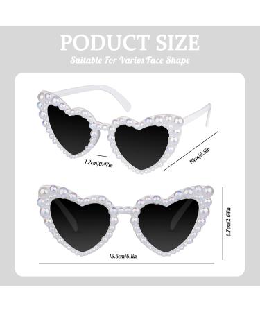 White Bride Sunglasses - Heart Glasses for Bachelorette Party | Bridesmaid Gifts & Accessories - Buy Online on GoSupps.com