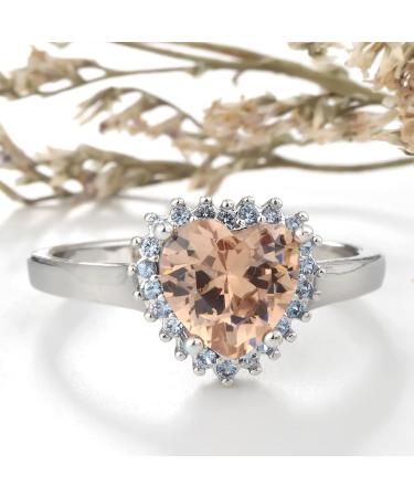 Vintage Heart Wedding Ring for Women - Zirconia Silver - Fun Gifts for Her - Size 60 (19.1) | International Shipping - Buy Online on GoSupps.com