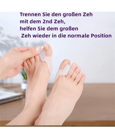 Toe Spreader 6-Piece Set | Large Hallux Valgus Correction & Silicone Separator for Women & Men | Effective Gel Protection for Foot Stretching - Buy Online on GoSupps.com