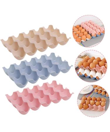 jojofuny 3pcs Boxes Egg Storage Box Plastic Pallets Egg Holder for Refrigerator Fridge Egg Organizer Split - Buy Online on GoSupps.com