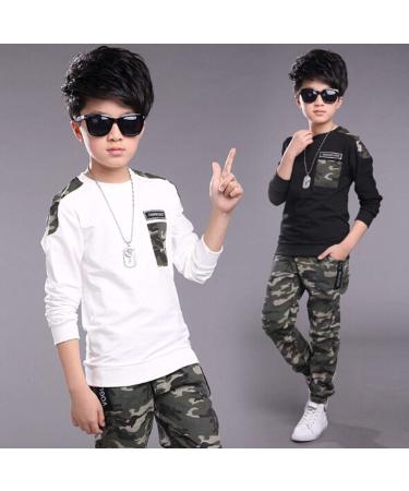 AMhomely Baby Boy Romper Sale - Camo Letter Tracksuit Set for Toddler Boys | 2-3 Years White - Buy Online on GoSupps.com