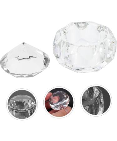 nail art crystal cup crystal nail art cup dish glass nail art cup nail painting pen nail glitter holder manicure painting tools nail crystal bowl liquid crystal glass nail polish 6x6cm Transparent - Buy Online on GoSupps.com