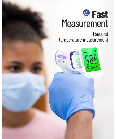 No-Contact Digital Infrared Thermometer for Adults and Kids - Fast & Accurate Temperature Measurement with Fever Alarm and Memory Function - Buy Online on GoSupps.com