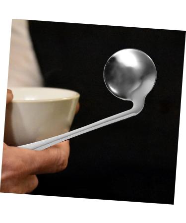 Lurrose Left Handed Cutlery Set - Angled Spoon & Curved Training Fork - Stainless Steel Baby Feeding Utensils - 17x4.5cm Silver - Buy Online on GoSupps.com