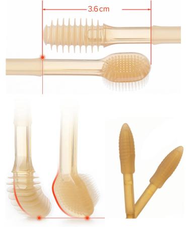 Baby Manual Toothbrush - Silicone Teeth Cleaning Massage Brush for 0-18 Months with Dust Cover | International Shipping - Buy Online on GoSupps.com