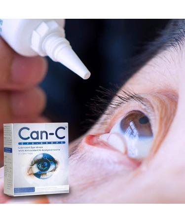 Can-C Eye Drops 5ml Vials (2-Pack) with NAC & L Carnosine - includes Eye Glass Cleaner Spray and Cloth - Buy Online on GoSupps.com