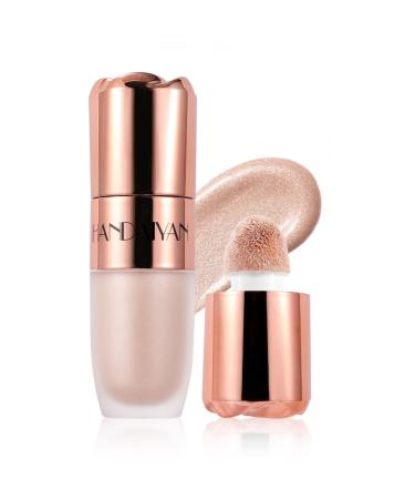 Beliky Girl Liquid highlighter and bronzer with a cushion applicator natural luminous lightweight blendable silky finish face illuminator #Tea Cake