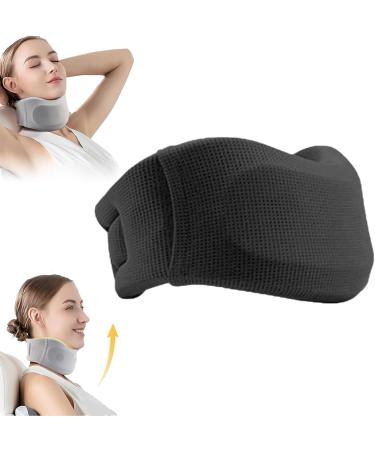 Recovist neck support cervicorrect neck support for sleep apnea anti-snoring chin support neck support for sleeping soft foam (black s) black s