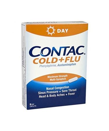 Contac Day Non-Drowsy Cold + Flu 8 Count