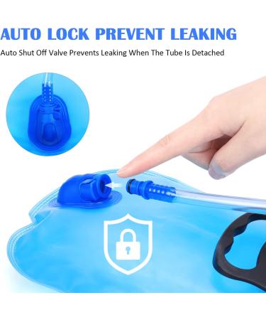 2L BPA-Free Drinking Bladder Bag for Backpack | Leak-Proof Water Bladder with Hose for Hiking Biking & Running - Buy Online on GoSupps.com
