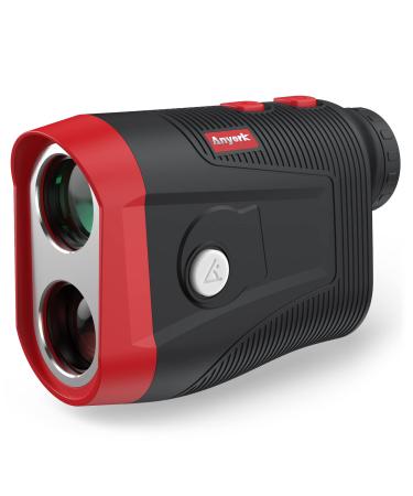Anyork Golf Laser Rangefinder,Rechargeable Battery with Type-C Cable,6X Magnification Hunting Range Finder with Slope and Target-Lock Vibration Function Red with Magnetic