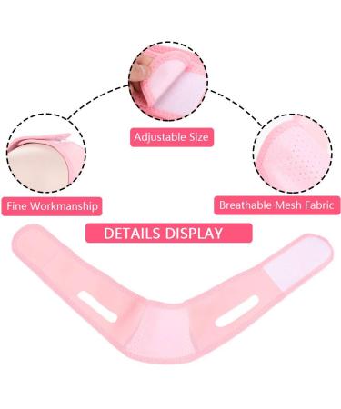 Facial Lifting Strap V Line Mask Neck Double Chin Belt - Pink Chin Lifting Firming Wrap - Buy Online on GoSupps.com