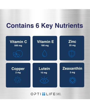 Opti + AREDS 2 Supplements | Vision & Eye Health Supplements for Adults | Includes Lutein Zeaxanthin Zinc and Vitamin C for Macular Support* | 90 Softgels / 45 Servings - Buy Online on GoSupps.com