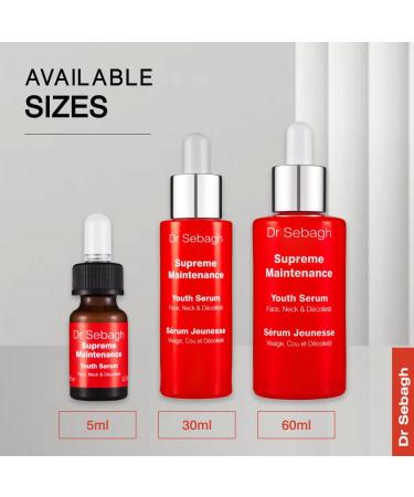 Dr Sebagh Supr me Maintenance Youth Serum - Anti Aging & Hydrating Collagen Serum for Dark Spots - 2 fl. Oz. - Award Winning Youth Renewal Formula - Buy Online on GoSupps.com