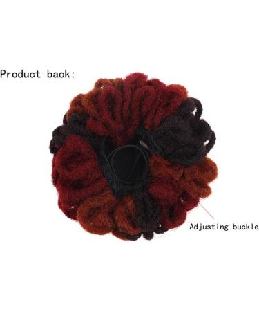 Hair Bun Hairpiece for Women Dreadlocks Bun Afro Puff Drawstring Ponytail Hair Bun Hairpieces Braided Chignon Faux Loc Braids Buns Synthetic Clip in Hair Extensions for Women Hair Chignons(99JHBUGH350 - Buy Online on GoSupps.com