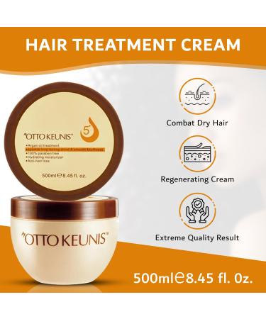 Deep Conditioning Hair Mask with Argan Oil | 100% Paraben Free | Hydrating & Anti-Hair Loss Treatment for Dry Damaged Hair | 16.9 Fl oz - Buy Online on GoSupps.com