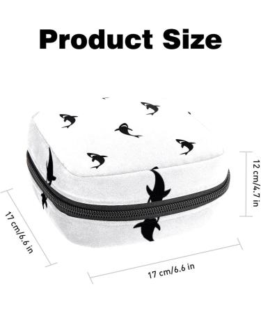 Women's Black Storage Pockets Stillpad Holder | Portable Period Kit for Girls | Tiddler Fish Feminine Product Bag - Buy Online on GoSupps.com