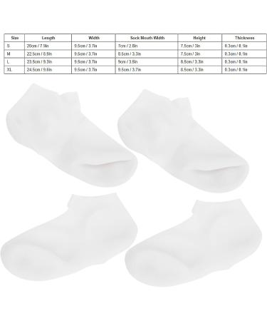 2 Pairs of Moisturizing Socks Foot Spa Socks Moisturizing Exfoliating Socks Moisturizing Care Elastic Anti Cracking Foot Skin Cares Socks Elastic Foot Care Socks White(M(36-38)) - Buy Online on GoSupps.com