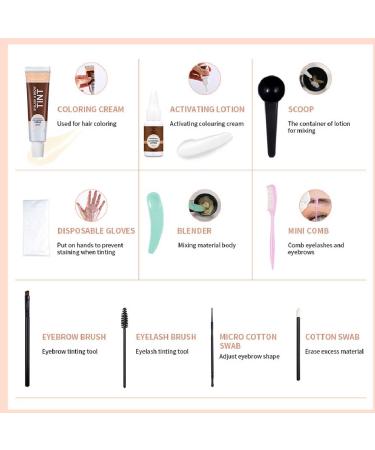 2 in 1 Lash & Brow Color Kit - Natural Eyebrow Makeup Professional Eyelash Coloring Set in Black | International Shipping - Buy Online on GoSupps.com