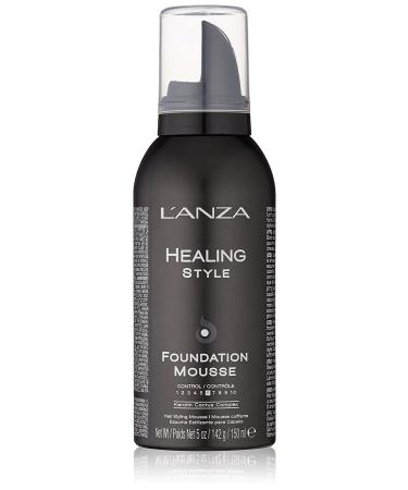 L'ANZA Healing Style Foundation Mousse with Medium Hold Effect  Refreshes and Moisturises Hair and Scalp  With Advanced Control Technology  Non-drying Formula  and Natural Ingredients (5 Fl Oz)