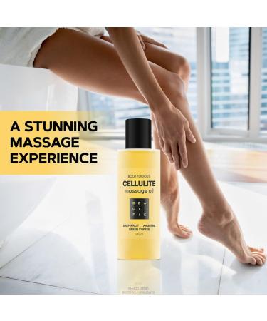 Anti Cellulite Massage Oil with Grapefruit & Tangerine Essential Oil - Natural Cellulite Remover for Skin Tightening & Firming | Unisex Formula with Green Coffee Oil - Buy Online on GoSupps.com