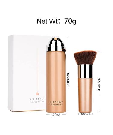 Erinde AirBrush Foundation Spray Set with Brush - Silky, Lightweight Formula for Flawless Coverage and Radiant Finish - 01 Ivory - Buy Online on GoSupps.com