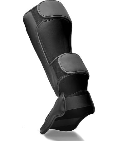 Premium Padded Adjustable MMA Shin Guards for Taekwondo & Martial Arts Training - Black Thaibox Protection - Buy Online on GoSupps.com