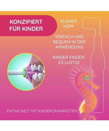 Buy Balene Double-Sided Children's Toothbrush - Antibacterial Soft Rotating Brush Head Fuchsia - Cleans Teeth Inside & Out - International Shipping Available - Buy Online on GoSupps.com