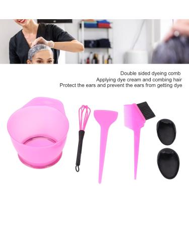 Professional Hair Dyeing Kit with Brush Mixing Bowl & Ear Covers - Portable Salon Tools (Pink) - Buy Online on GoSupps.com