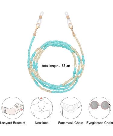 Colorful Beads Face Mask Lanyard for Women Men Children - 83Cm Long - Buy Online on GoSupps.com