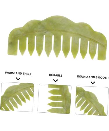 Magiclulu 4-Piece Massage Comb Set | Hand Massager & Gua Sha Jade Tools for Scalp & Face Care - Buy Online on GoSupps.com