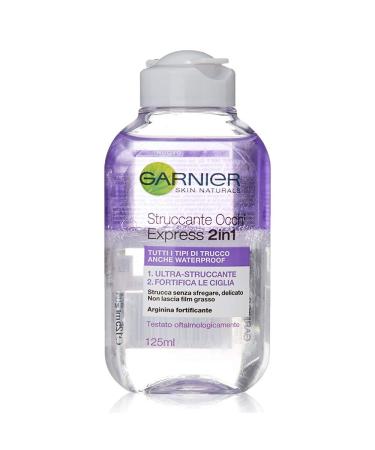 Garnier eyes make -up remover 2in1 waterproof maintains the eyelashes with arginine removes waterfests make -up skin natural 6 x 125 ml - Buy Online on GoSupps.com
